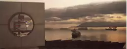Новороссийск, памятник-ансамбль «В память затопленных кораблей Черноморского флота 18 июня 1918 года», вид на Цемесскую бухту