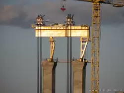 Строительство моста через Волгу в Ульяновске