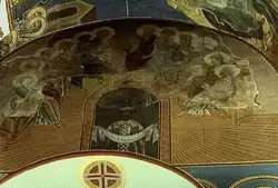 «Сошествие Святого Духа», фреска в Успенском соборе, 1390-е годы