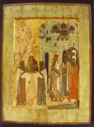 Фреска «Сретение иконы Богоматери Владимирской»