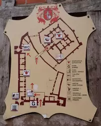 Замок в Тракае — схема
