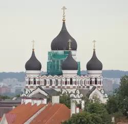Вид на собор Александра Невского с церкви Олевисте
