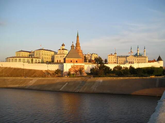 Казанский кремль, панорама на закате