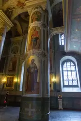 Роспись на колонне Благовещенского собора в Казани
