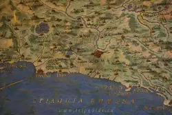 Рим и Чивитавеккья на «Современной» карте Италии (16 век) — Галерея географических карт в Ватикане