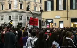 Митинг студентов 23 октября 2008 г. в Риме