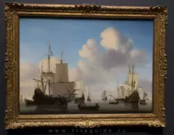 «Голландские корабли в штиль» Виллем ван де Велде Младший («Dutch ships in a calm» Willem van de Velde II)