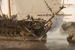 «Голландские корабли в штиль» Виллем ван де Велде Младший