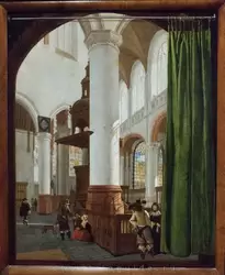 «Интерьер Старой церкви в Делфте» Херит Хукхейст («Interior of the Oude kerk in Delft» Gerrit Houckgeest)