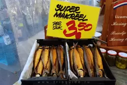 Скумбрия (<span lang=nl>makreel</span>) по 3,5 евро за штуку