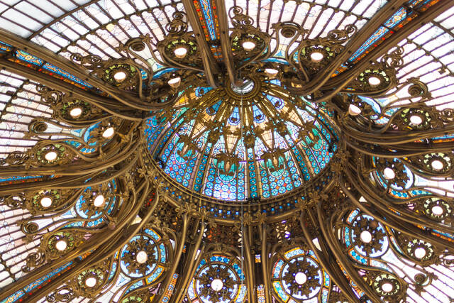 Галерея Лафайет — купол в неовизантийском стиле архитектора Жака Грюбера