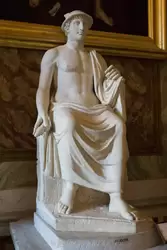 Император, сидящий в образе Юпитера, возможно Клавдий представившийся Меркурием / Imperatore seduto quale Giove, forse Claudio: restaurato come Mercurio