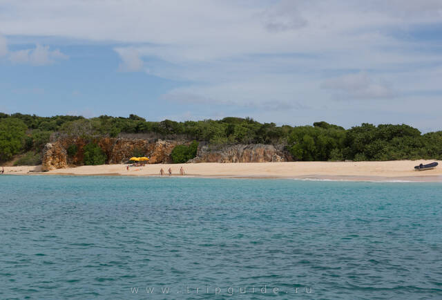 Пляж острова Тинтамаре (Tintamarre) — здесь можно поплавать с черепахами