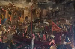 Джакомо Пальма «Армия крестоносцев атакует Константинополь» (Jacopo Palma il Giovane «The Crusaders army attacks Constantinople»)