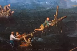 Корнелис Клас ван Виринген «Битва при Гибралтаре между голландскими и испанскими флотами 25 апреля 1607 г.» — деталь