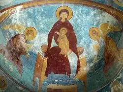Ферапонтов монастырь, Богоматерь с младенцем на престоле