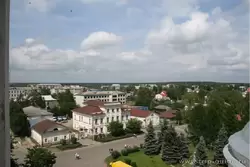 Вид на город Мышкин с колокольни Успенского собора