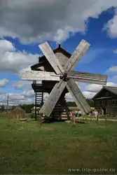 Мандроги, действующая деревянная мельница