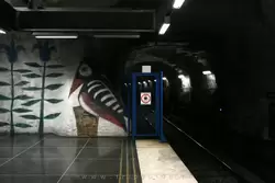 Фото станции метро «Тенста» (<span lang=sv>Tensta</span>) в Стокгольме