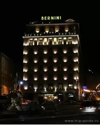 Площадь Барберини, гостница Бернини (piazza Barberini, hotel Bernini)