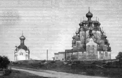 25-ти главая Покровская церковь в селе Анхимово близ Вытегры. Сгорела в 1963 г.